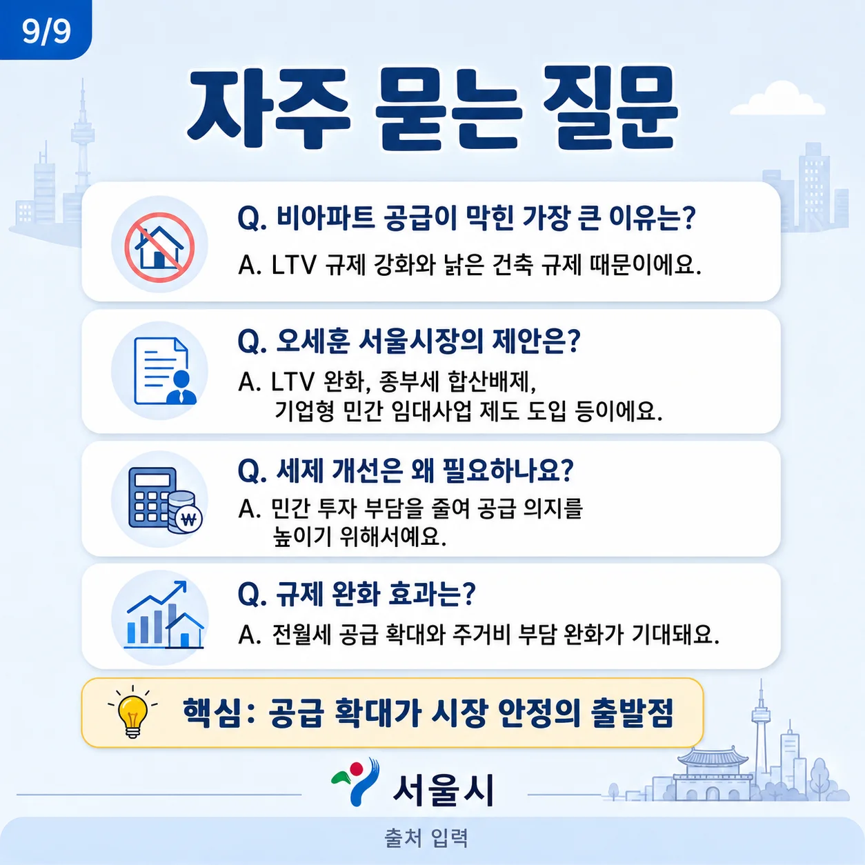 비아파트 공급 정책에 대한 자주 묻는 질문과 답변