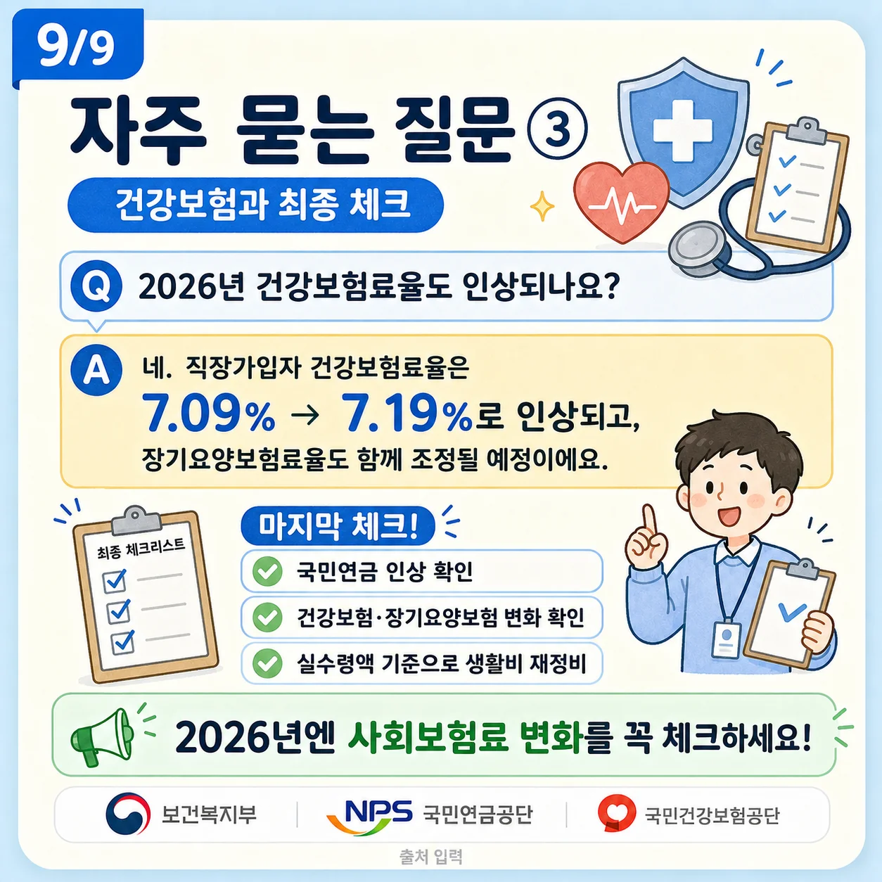 2026년 건강보험료율 인상과 최종 체크리스트